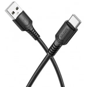 CABLU alimentare si date Borofone "BX116", Charging Data Cable pt. smartphone, USB la USB Type-C, 3A, 1m, negru "6941991119804"