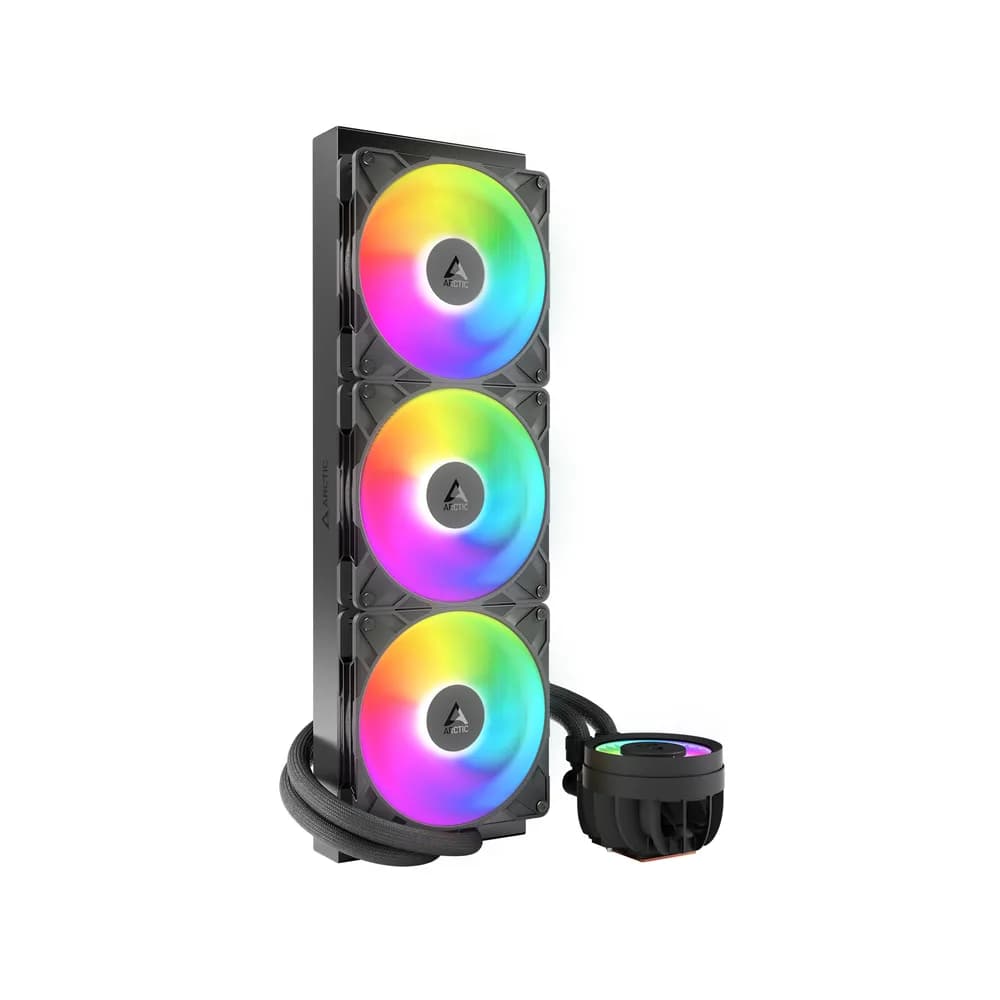 COOLER Arctic "Liquid Freezer III Pro 420 A-RGB", skt. LGA1851, LGA 1700, AM4, AM5, racire cu lichid, 3 x 140mm P14 Pro ARGB, 800 - 2800 RPM, ARGB, negru "ACFRE00185A"