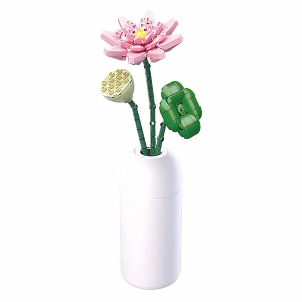 Set de Constructie Flowers, 258 piese, Lotus - Sluban — miniatură