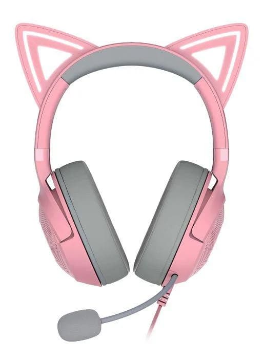 Casti Head-band Razer Kraken Kitty V2 Quartz Edition, Wired, Roz — miniatură