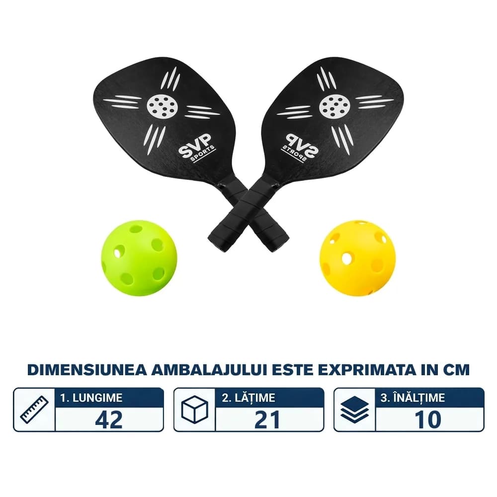 Palete pickle ball, 2 buc/set + minge — miniatură