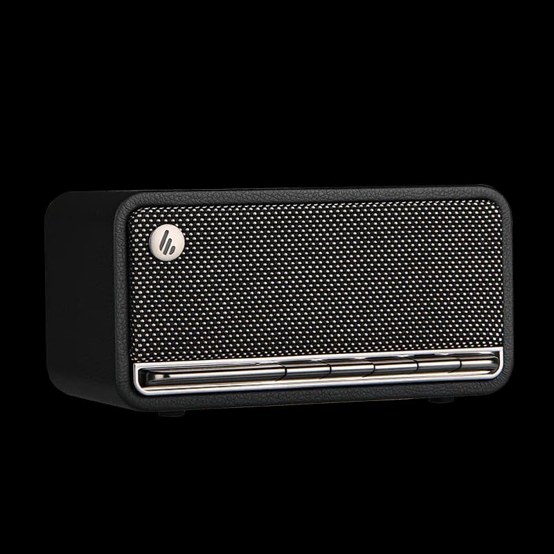 BOXE EDIFIER portabile bluetooth,RMS: 20W (10W+10W), BT 5.0, AUX, microSD, USB, built-in Li-ion pana la 10h (2600mAh),retro design (vintage radio 1960s),MDF,black, "MP230-BK" — miniatură
