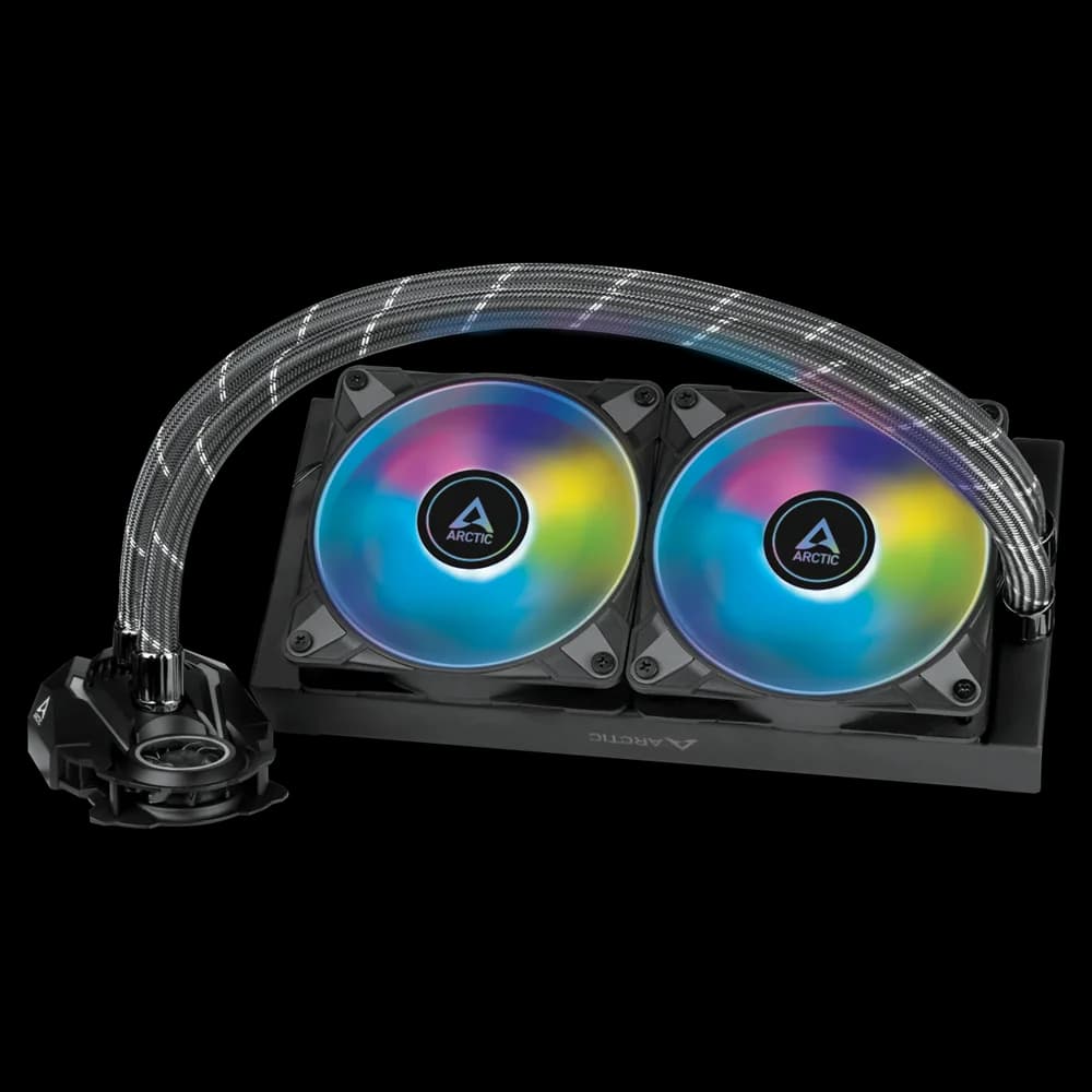 COOLER Arctic "Liquid Freezer III Pro 240 ARGB", skt. LGA1851, LGA 1700, AM4, AM5, racire cu lichid, 2 x 120mm P12 Pro, 600 - 3000 RPM, ARGB adresabil, negru "ACFRE00182A" — miniatură