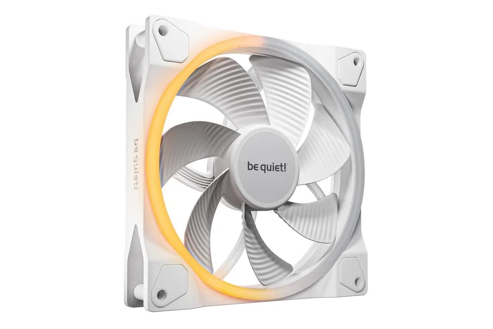 Ventilator be quiet "LIGHT WINGS", 140mm, 1300 rpm, rifle bearing, PWM, reversibil, negru, "BL134" — miniatură