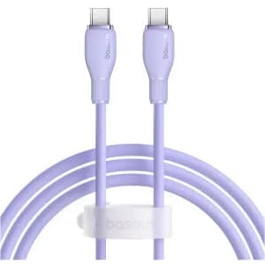 CABLU alimentare si date Baseus Pudding, Fast Charging Data Cable pt. smartphone, USB Type-C la USB Type-C 100W, 1.5m, violet "P10377701511-00" - 6932172668532