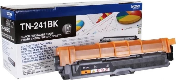 Toner Original Brother Black, TN241BK, pentru HL-3140|3150|3170|DCP-9010|9015|9020|9140|9330|9340, 2.5K,"TN241BK"