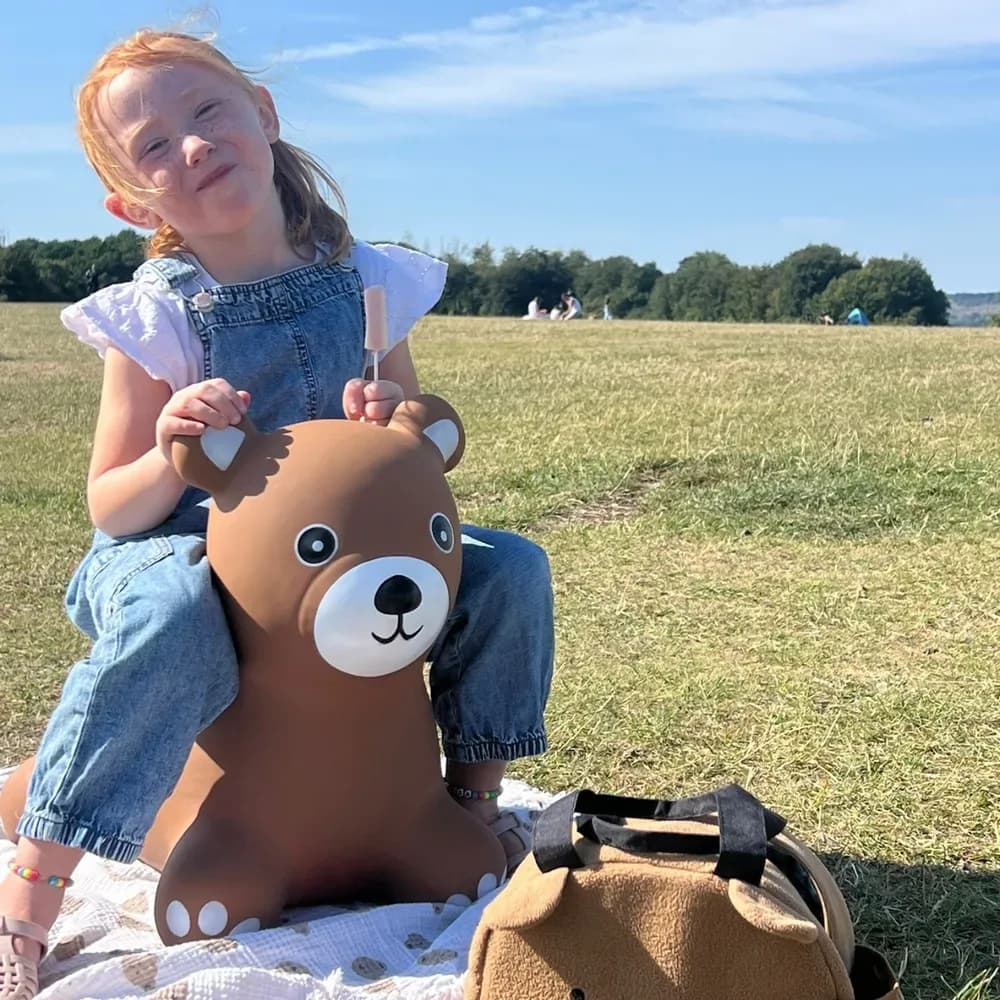 Jucărie gonflabilă săltăreață de călărit Ursulețul Teddy HappyHopperz — miniatură