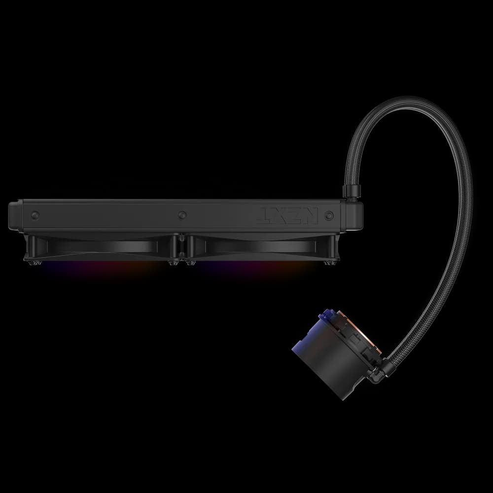 Cooler NZXT "Kraken 280 RGB", skt universal, racire cu lichid, ventilator 140 mm x 2, 1500 rpm, iluminat RGB, "RL-KR280-B1" — miniatură