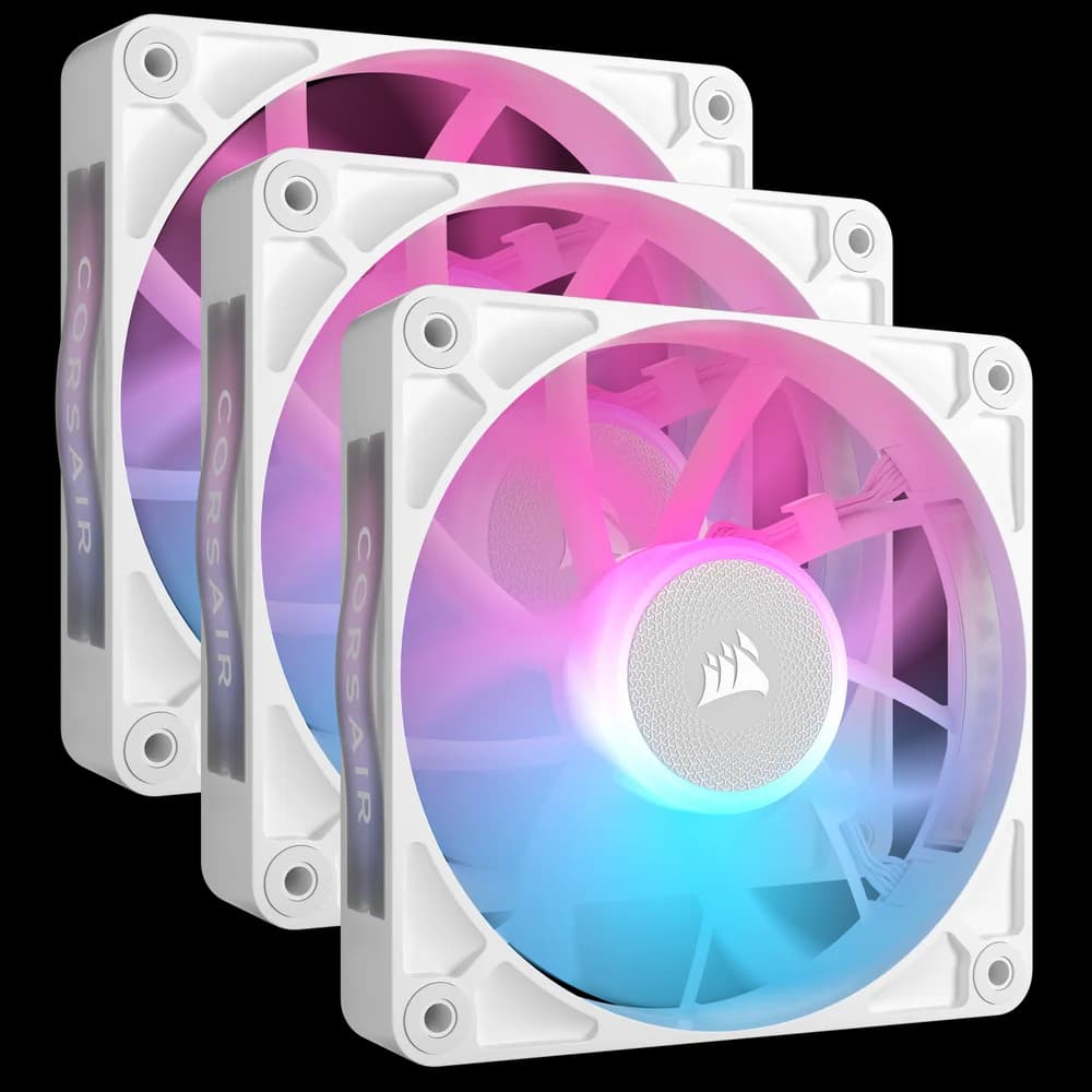 VENTILATOR Corsair iCUE LINK RX120 3x120mm RGB ALB, 0.400-2100 RPM +/- 10%, 10.5-74.2 CFM, Presiune Statica: 0.12-4.38 mm-H2O, 10-36dBA, Prindere magnetica, Lungime cablu 135mm, 600mm "CO-9051022-WW"