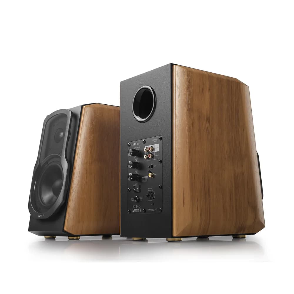 BOXE EDIFIER 2.0, RMS: 120W (2 x 25W, 2 x 35W), bluetooth, telecomanda wireless, volum, bass, treble, coaxial, optic, brown, "S1000MKII" — miniatură