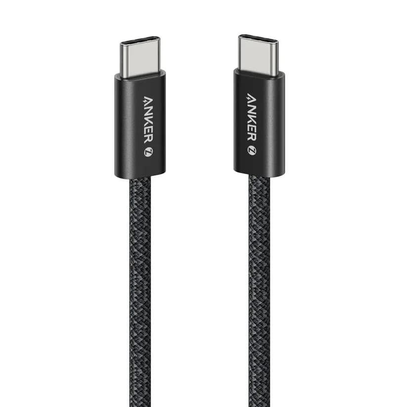 Cablu alimentare si date Anker Zolo, 1m, USB Type-C (T) la USB Type-C (T), 240W, invelis nylon, braided, negru "A8060H11" - 0194644288778