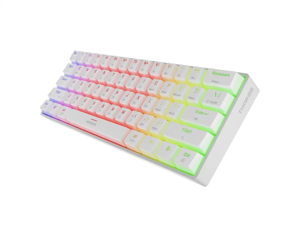 Tastatura Mecanica Gaming Genesis Thor 660 G2, RGB, Wireless, Alb — miniatură