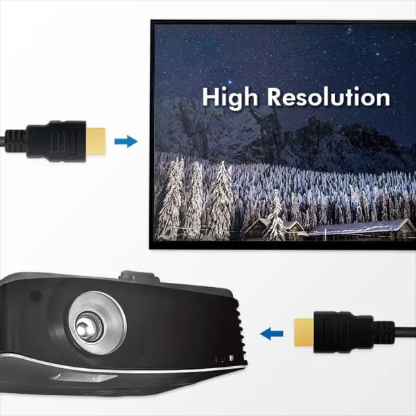 CABLU video LOGILINK, HDMI (T) la HDMI (T) 2.1, 1m, conectori auriti, rezolutie maxima 8K (7680 x 4320) la 60 Hz, plastic, triplu ecranaj, negru, "CH0077" — miniatură