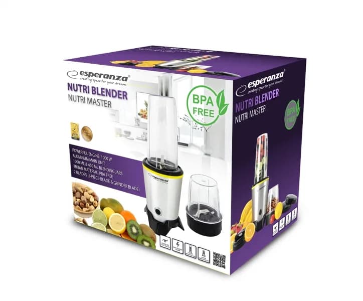 Blender Esperanza Nutri Master EKM028 1000W 1l Argintiu "EKM028" — miniatură