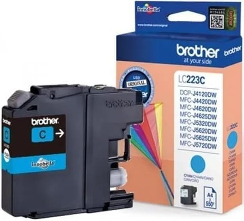Cartus Cerneala Original Brother Cyan, LC223C, pentru DCP-J4120|MFC-J4420|J4620|J5320|J5620|J5720, 550, "LC223C"
