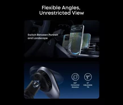 Alimentator auto Anker Prime, 48W max prin USB-C, 25W wireless, iluminare, 1 x USB-C, 1 x USB-A, 1 x wireless magnetic, negru, "B2933H11" - 0194644238384 — miniatură