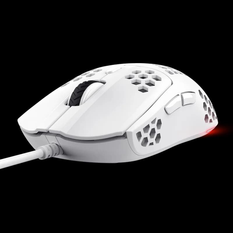 Mouse Gaming Trust GXT 928W Helox, 6400 dpi, Alb