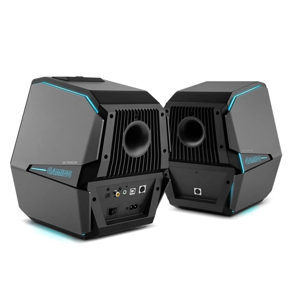 BOXE EDIFIER Gaming 2.0,RMS:88W (2x12W, 2x32W),bass 4",ctr vol, BT/USB/AUX/Optical/Coaxial,sound mode:Music/Game/Movie,11xLED RGB,frecv. rasp 55Hz-20KHz,220V, black, "G5000-BK" — miniatură