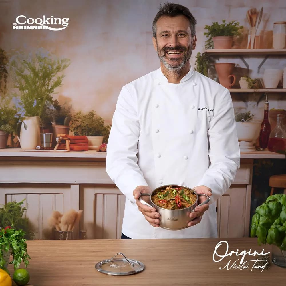CRATITA INOX+CAPAC 16X9 CM, 1.8L, NICOLAI TAND, ORIGINI, COOKING BY HEINNER — miniatură