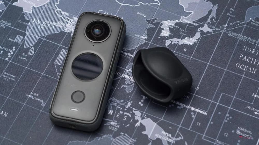 Husa lentila Insta360 One X2, protectie praf si zgarieturi, material silicon, culoare neagra