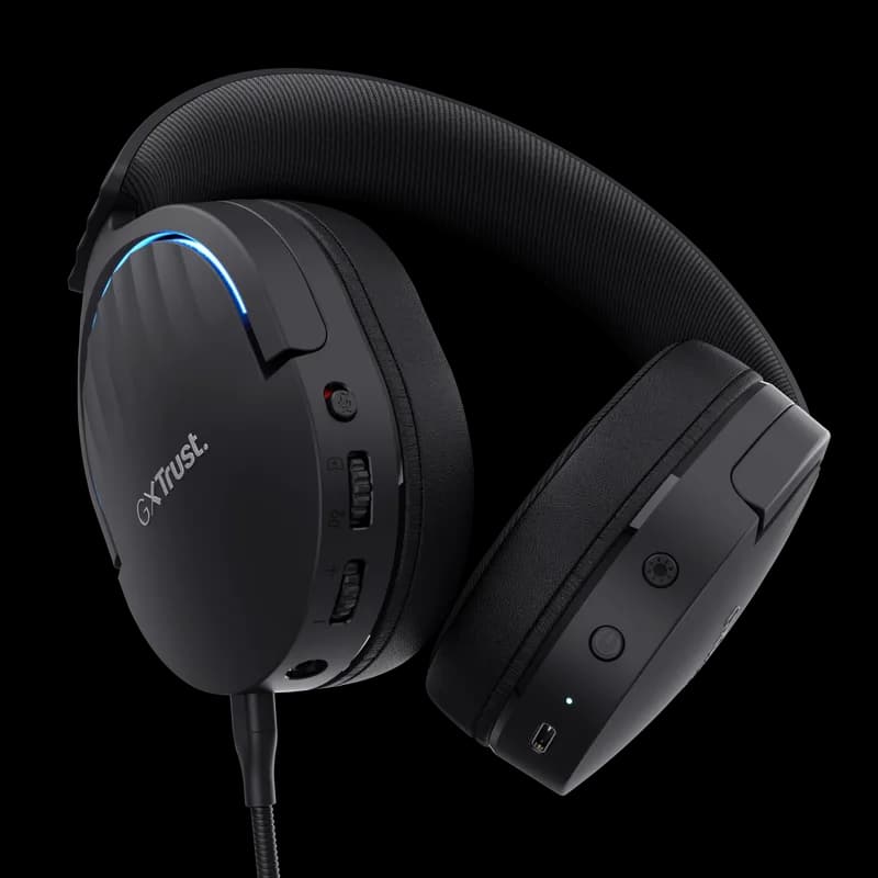 Casti Gaming Head-band TRUST GXT 491 Fayzo, Wireless/Wired, Negru — miniatură