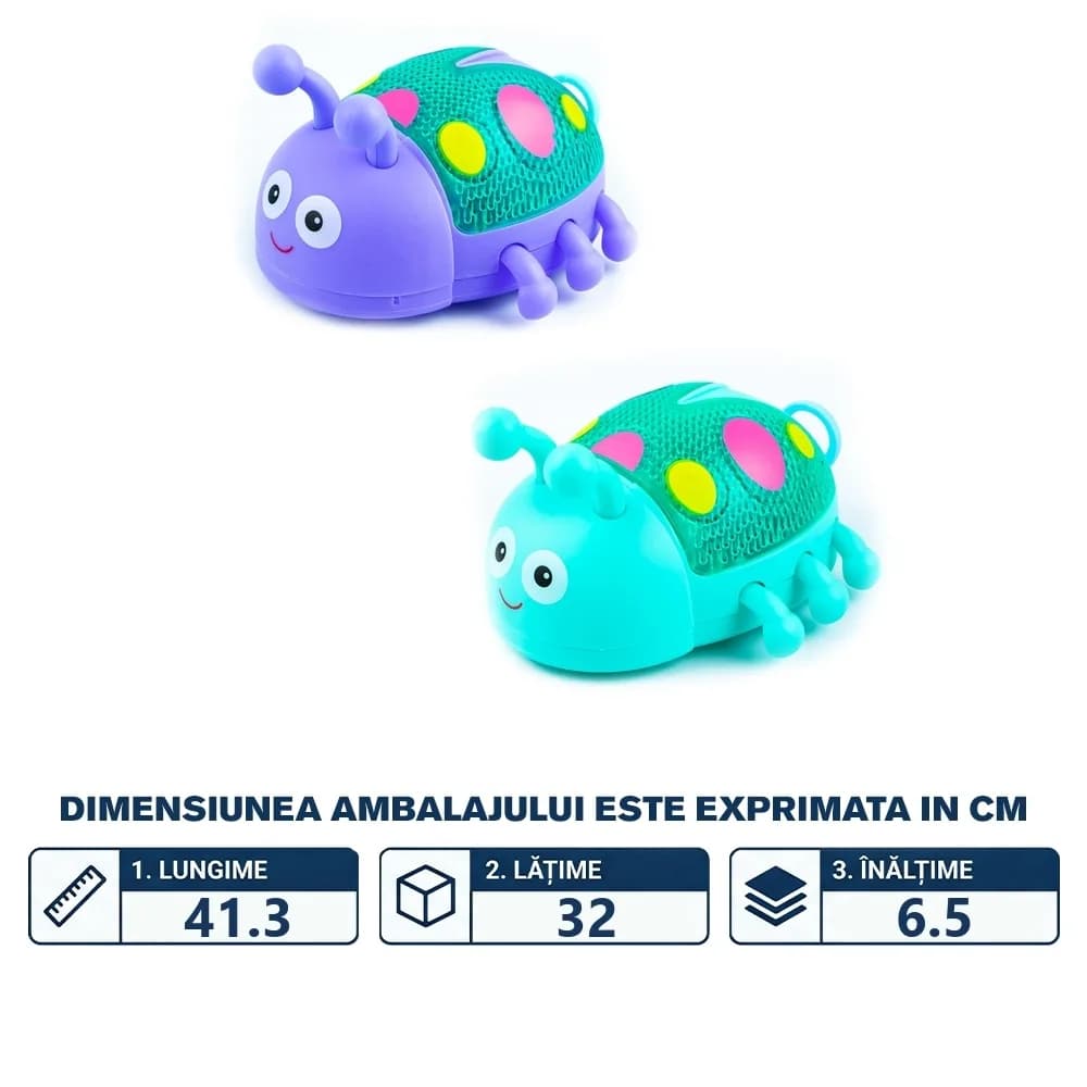 Buburuze cu frictiune si lumina, 12 buc/set — miniatură