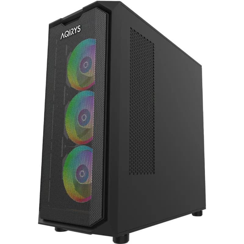 Carcasa AQIRYS Wezen PRO, RGB, Mid Tower, Black — miniatură