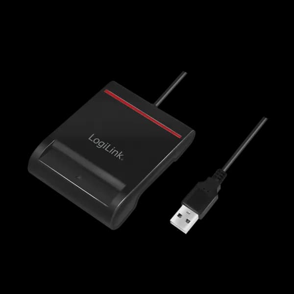 CITITOR DE CARDURI LOGILINK, pentru smart ID, USB 2.0, 0.9m, negru, "CR0047" — miniatură