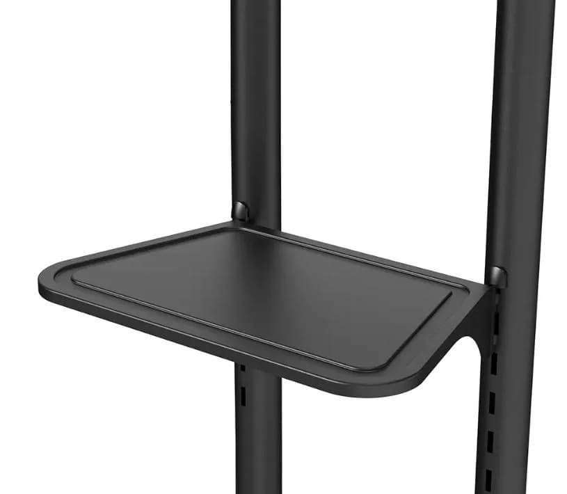 Stand podea mobil/fix Neomounts FL50-550BL1; pentru display-uri cu diagonale 37"-70", sistem de prindere VESA 100x100~600x400, greutate maxima suportata 50kg, tilt +5°/-12°, inaltime reglabila manual 1285-1450mm; management cabluri, 2 stalpi; dimensiuni 871x678x1966; culoare negru. — miniatură