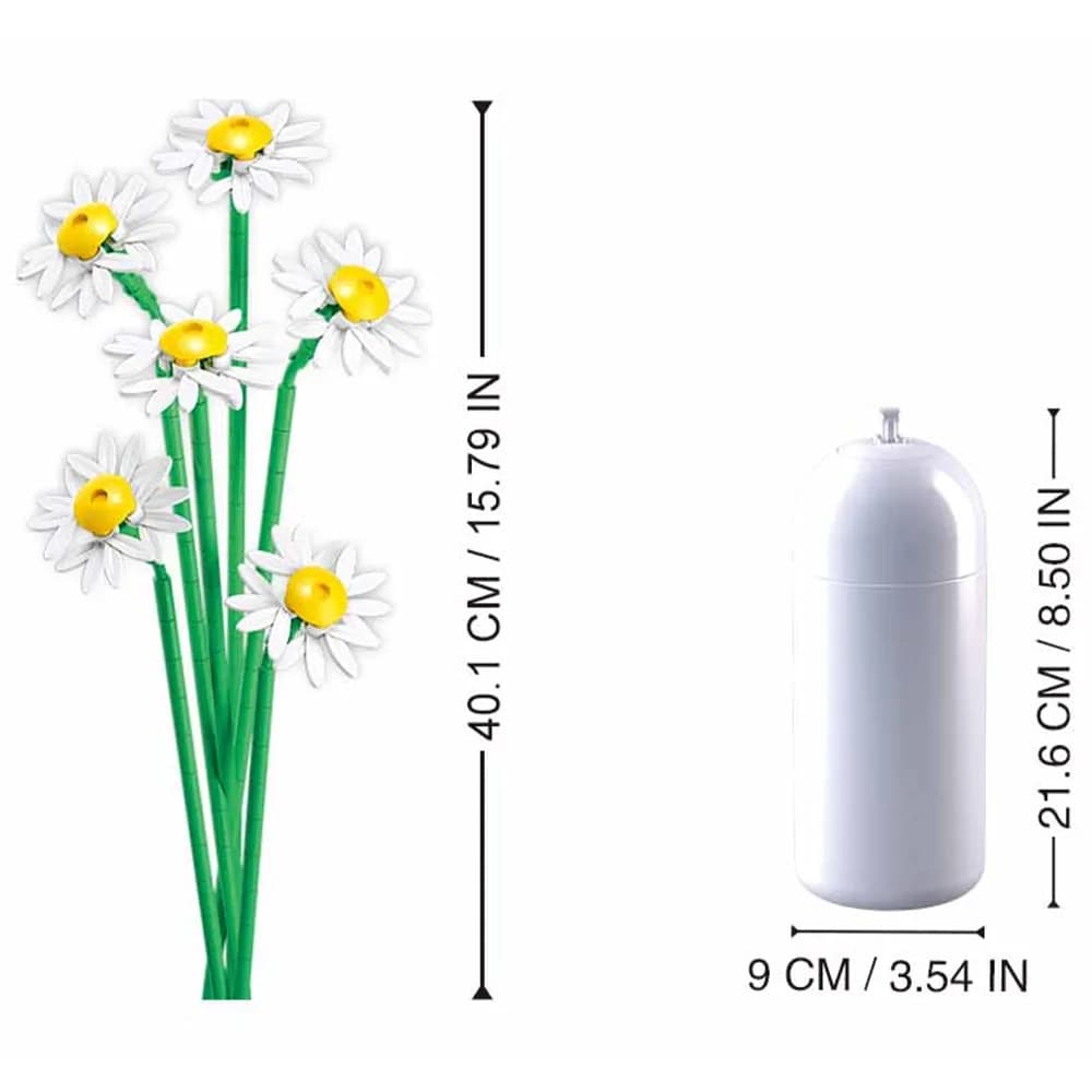 Set de Constructie Flowers, 255 piese, Margareta - Sluban — miniatură