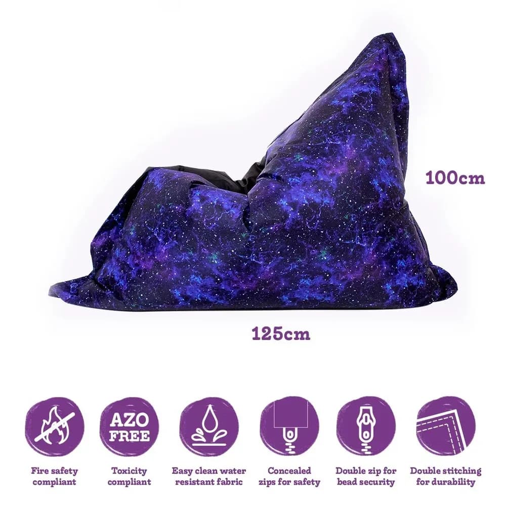 Pernă de podea senzorială cu imprimeu Galaxie — miniatură