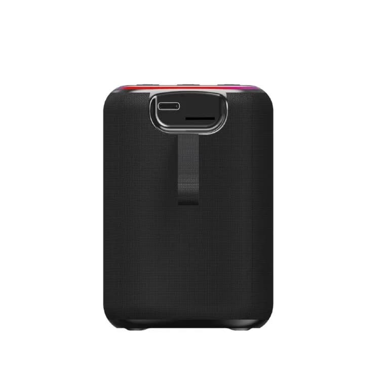 BOXE GEMBIRD portabile bluetooth, RMS: 5W, baterie 800mAh, microSD, FM-radio, LED light, BT v5.3, 76x76x115mm, 350 grame, black, "SPK-BT-LED-08S" — miniatură