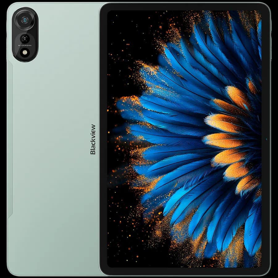 Blackview MEGA 2 SET LTE 12-inch FHD+IPS 1200x2000 60Hz 12GB+256GB Unisoc T615 Octa-core 1.6GHz Cam Front 8MP Rear 16MP 9000mAh+Charging 18W Fast,Android 15 Moss Green "MEGA2_MG12_EU"