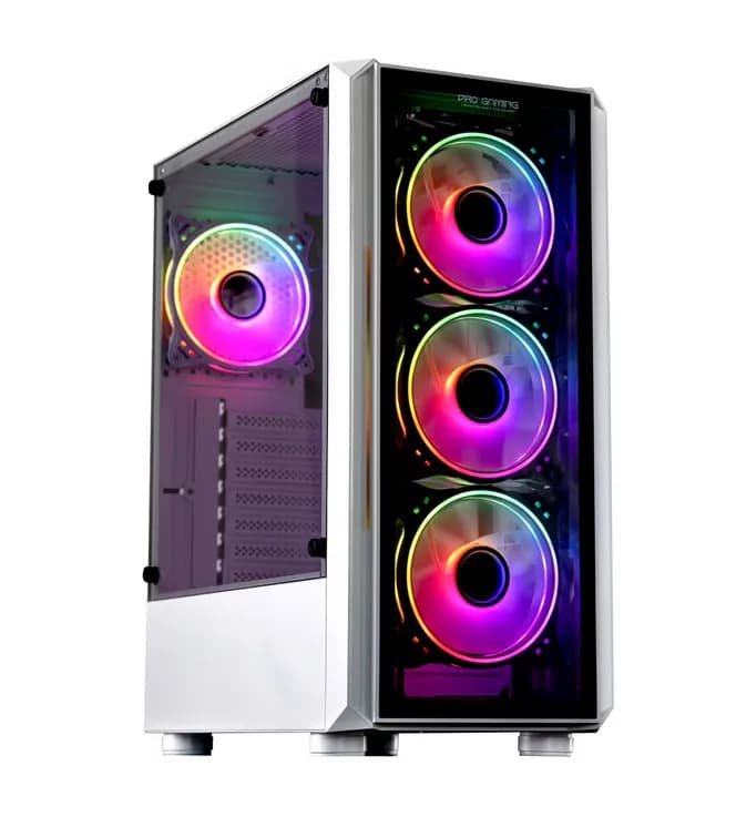 Carcasa PRO GAMING BASTION, RGB, Mid Tower, White — miniatură