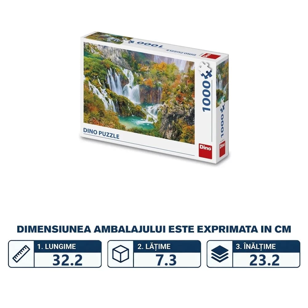 Puzzle 1000 piese, Lacurile Plitvice - DINO TOYS — miniatură