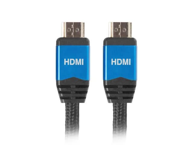 Cablu 1 m HDMI2.0 premium cu mufe metalice, 4K@60Hz, CA-HDMI-20CU-0010-BL, Lanberg