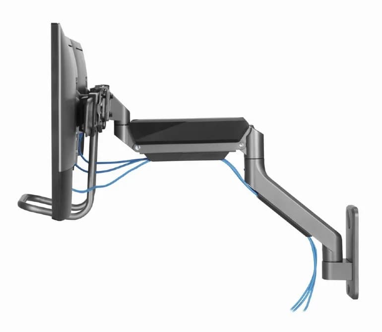 SUPORT de perete GEMBIRD, pt 3 TV/monitor plat, diag. max 17" - 27", rotatie, inclinare, pliere, 1 ~ 6 kg, "MA-WA3-01" — miniatură
