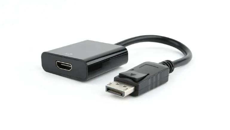 CABLU video GEMBIRD, adaptor DisplayPort (T) la HDMI (M), 10cm, rezolutie maxima Full HD (1920 x 1080) la 60Hz, negru, "AB-DPM-HDMIF-002"