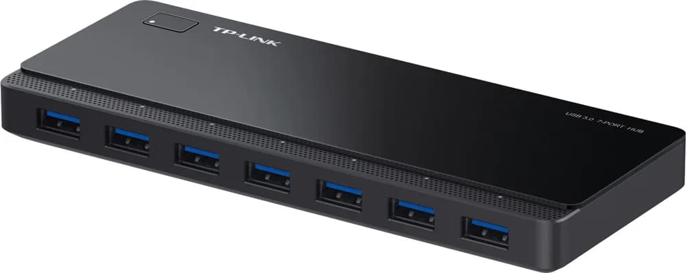 HUB extern TP-LINK, porturi USB: USB 3.0 x 7, conectare prin USB 3.0, alimentare retea 220 V, cablu 1 m, negru "UH700" 42504067 — miniatură