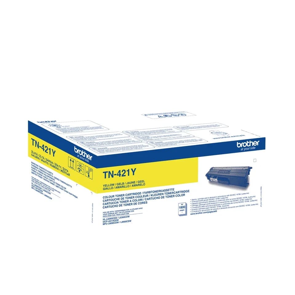 Toner Original Brother Yellow, TN421Y, pentru DCP-8410|L8260|L8360|MFC-L8690|L8900, 1.8K, "TN421Y" — miniatură