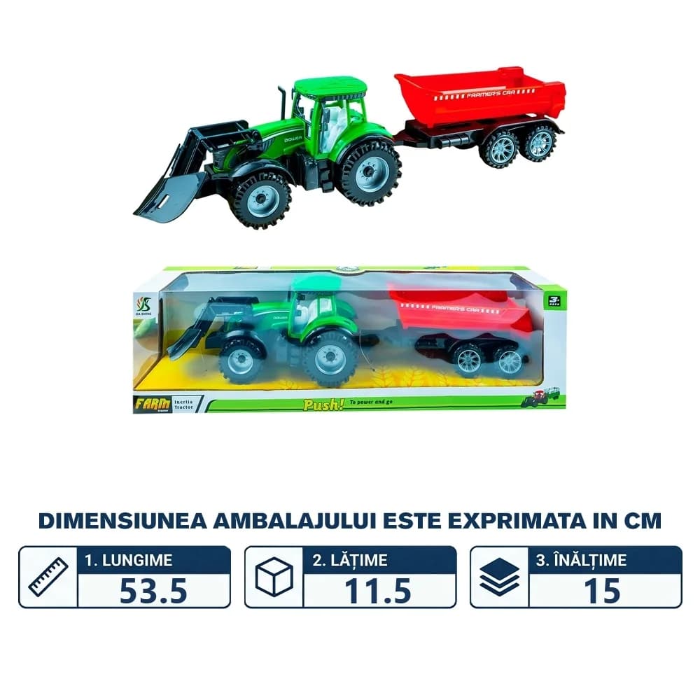 Tractor cu frictiune si remorca — miniatură