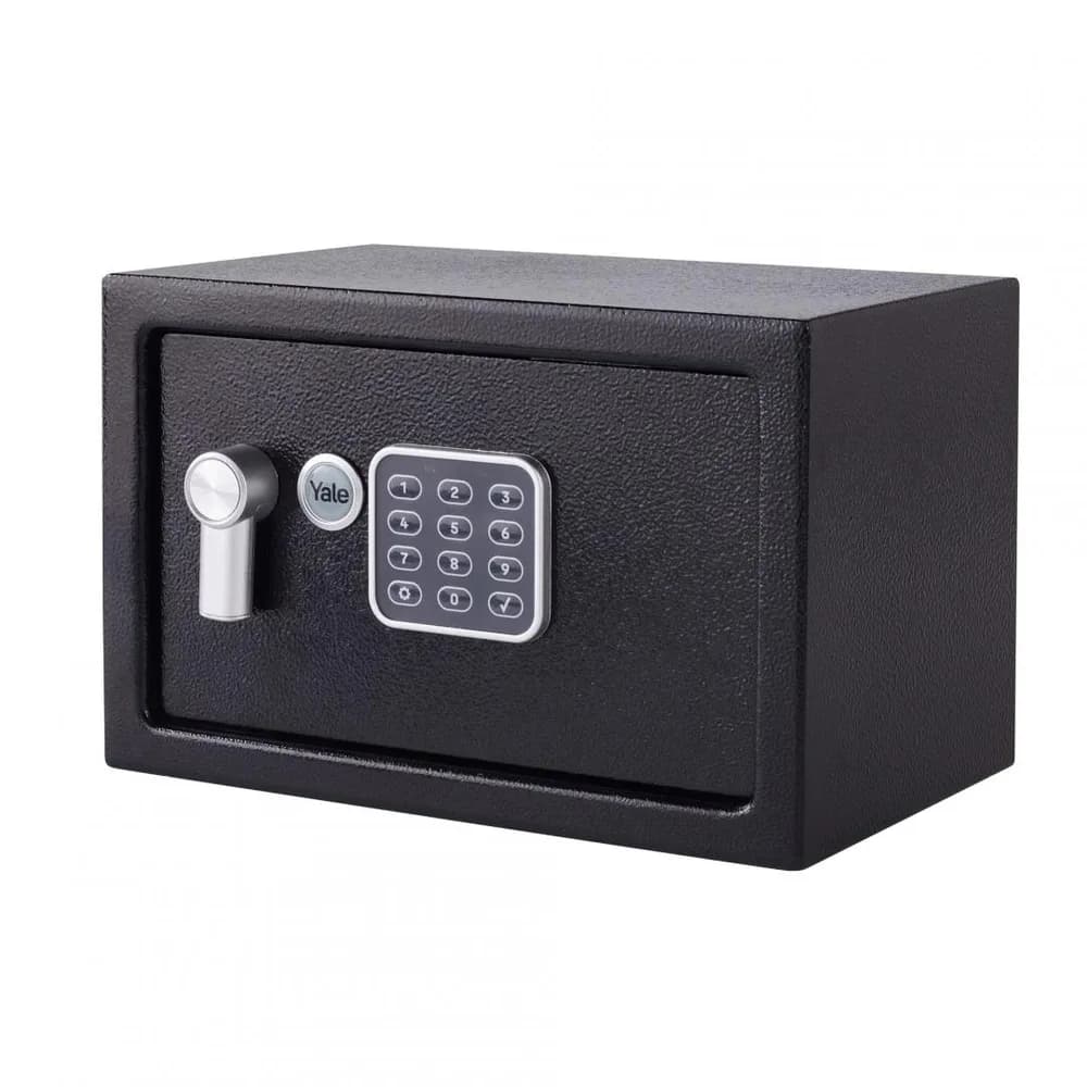 Seif Yale Standard Rezidential YSV/250/DB2; Alcatuit din otel; Tastatura digitala programabila si usor de operat; Prevazut cu orificii pentru fixare si bolturi de prindere incluse; Ideal pentru pastrarea documentelor importante sau a cheilor intr-un loc sigur si la indemana.