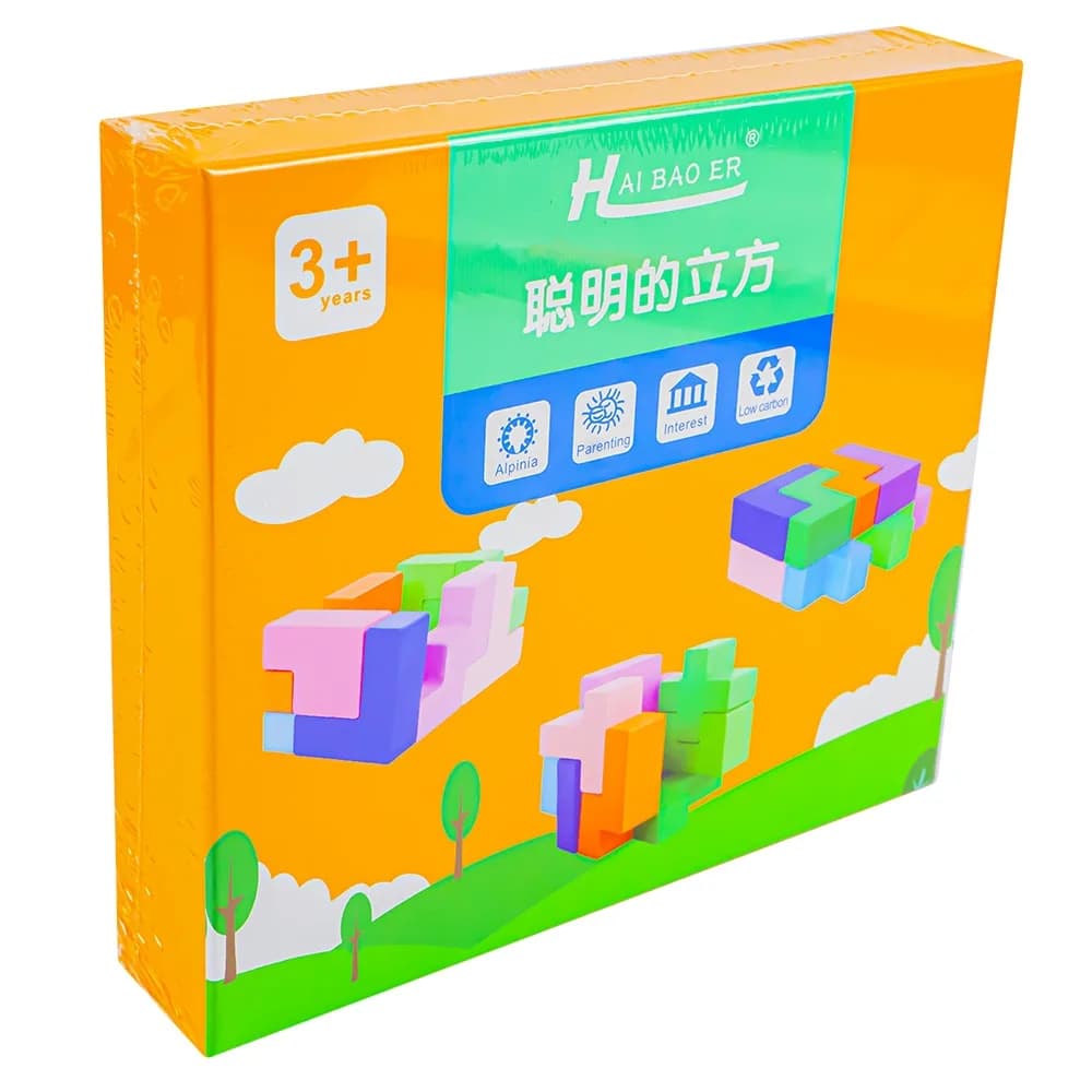 Puzzle din lemn - Forme 3D — miniatură