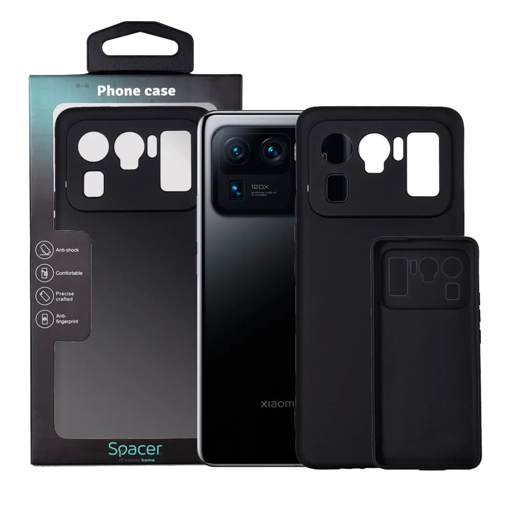 Husa Xiaomi Mi 11 Ultra 5G Spacer, negru, grosime 1.5mm, material flexibil TPU "SPPC-XI-MI-11U5G-TPU"