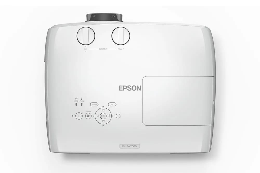 Proiector Epson EH-TW7000, 3LCD 3D active, 3000 lumeni, 4K PRO-UHD, 16:9, 4K enhancement, 40.000 : 1, lampa 3500 ore/ 5000 ore Eco mode, zoom 1.62x, dimensiune maxima imagine 500", distanta maxima de proiectie 23.8 m, USB 2.0 Type A (2x), USB 2.0 Type Mini-B, 2*HDMI, Stereo mini jack audio out