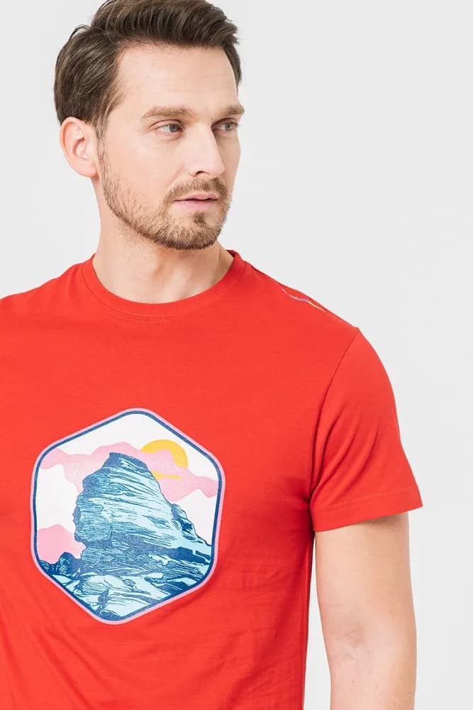TRICOU CASUAL SFINX BARBATI RED-M — miniatură