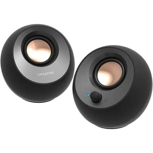 CREATIVE PEBBLE v3 USB-C 2.0 Speakers w/Bluetooth 5.0 - black "51MF1700AA000"