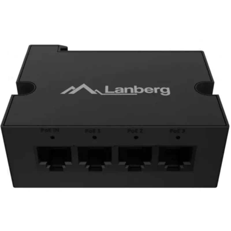 Switch Lanberg DIN-FE4-AT-30W, 4 porturi 1000BASE-T PoE+, Unmanaged, maxiumum network link speed 100 Mbps, chipset Realtek - RTL8305NB, standar PoE 802.3at, 802.3af