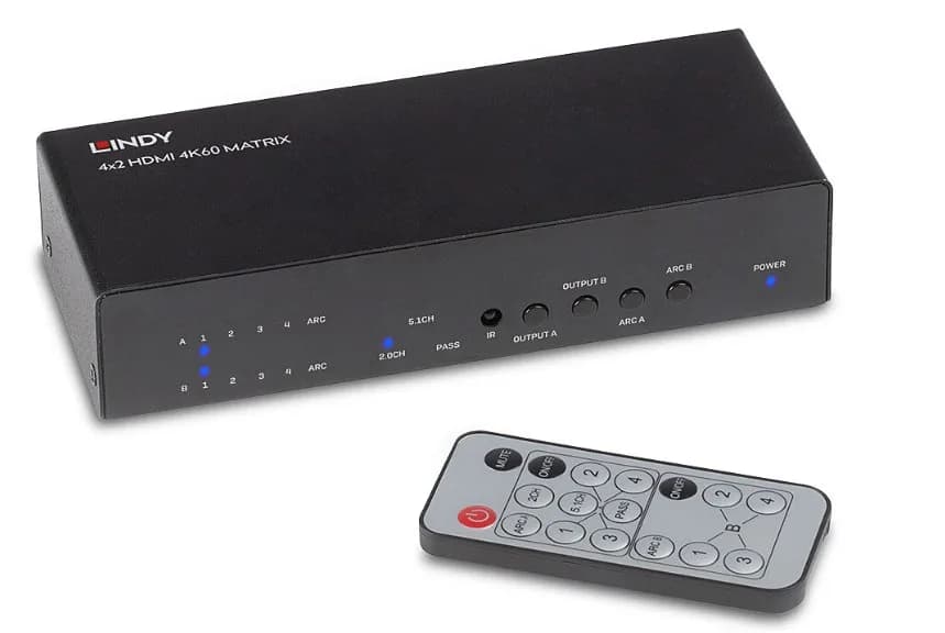 Matrix 4x2 HDMI 4K60, Lindy 38084