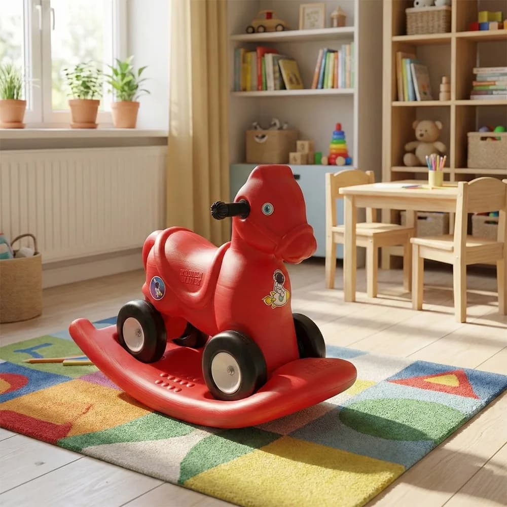 Calut balansoar 2 in 1, rosu - ROBENTOYS — miniatură
